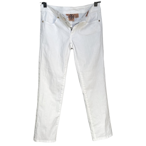 TORY BURCH Cotton Slim Jeans White Size 25 - Picture 3 of 6